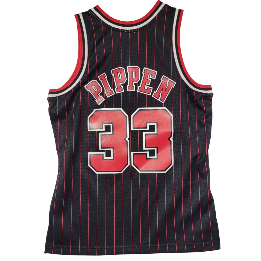 Scottie Pippen Chicago Bulls 33 Jersey Mens Medium Black Red Mitchell & Ness